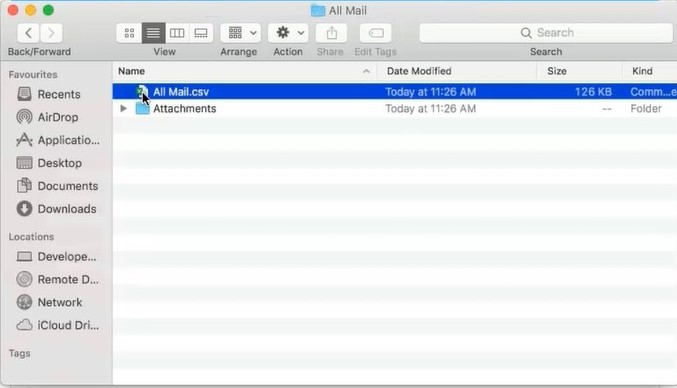 mac mail contacts location