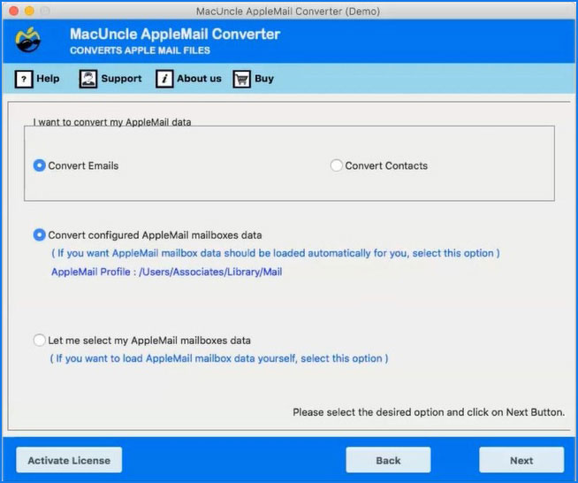 export apple mail to csv using the MacUncle tool