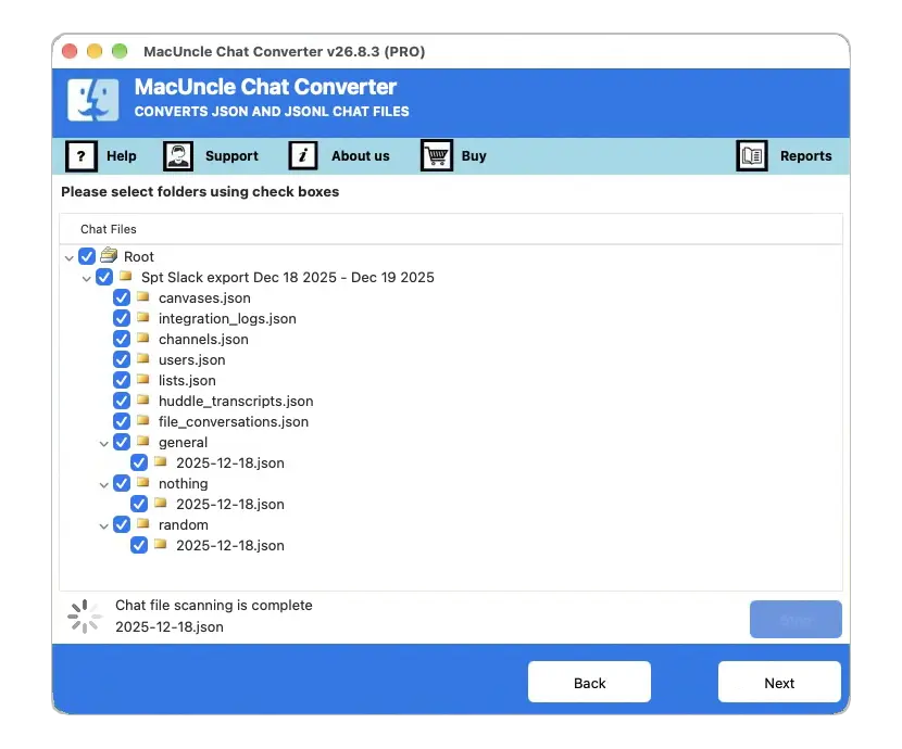 select any files
