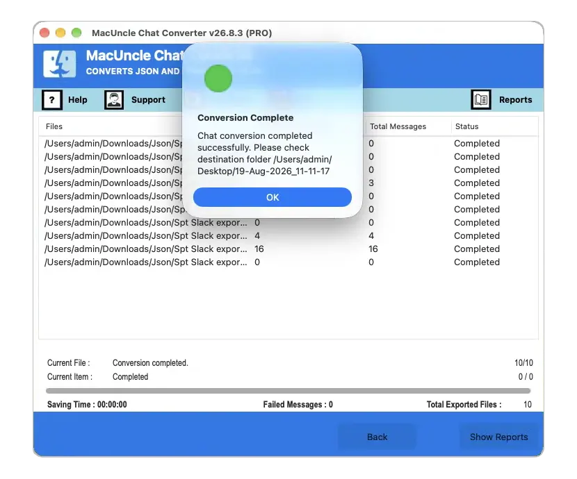 convert google chat json to pdf