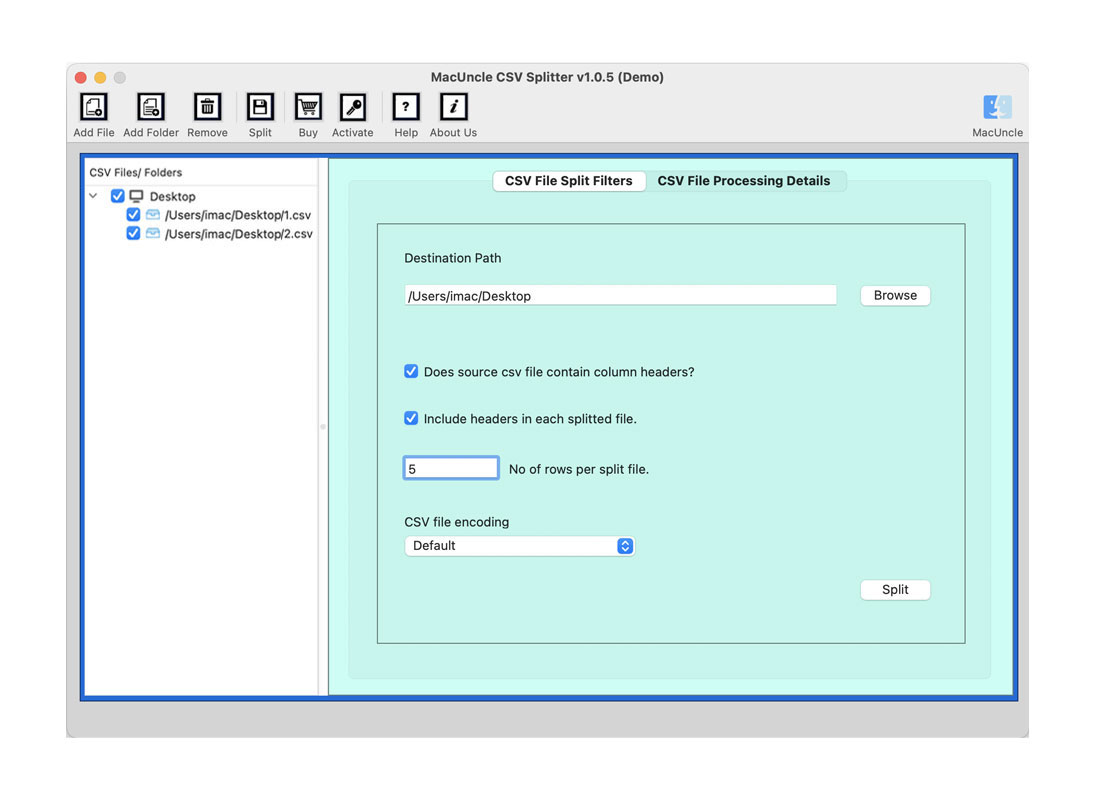 enter number of csv rows