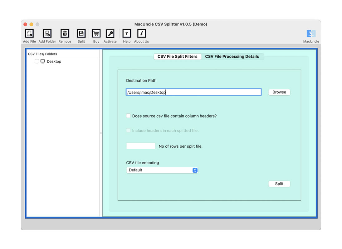 install mac csv splitter