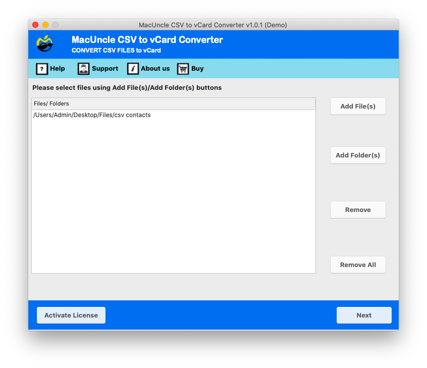 Import CSV to iCloud Contacts using MacUncle