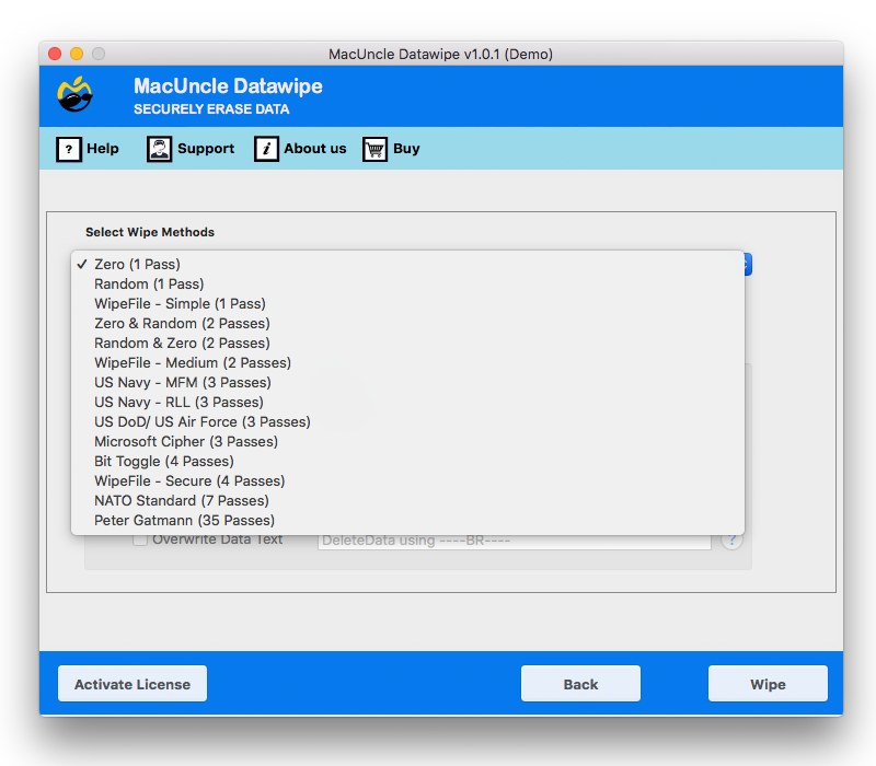 Delete multiple files on Mac using military standard software