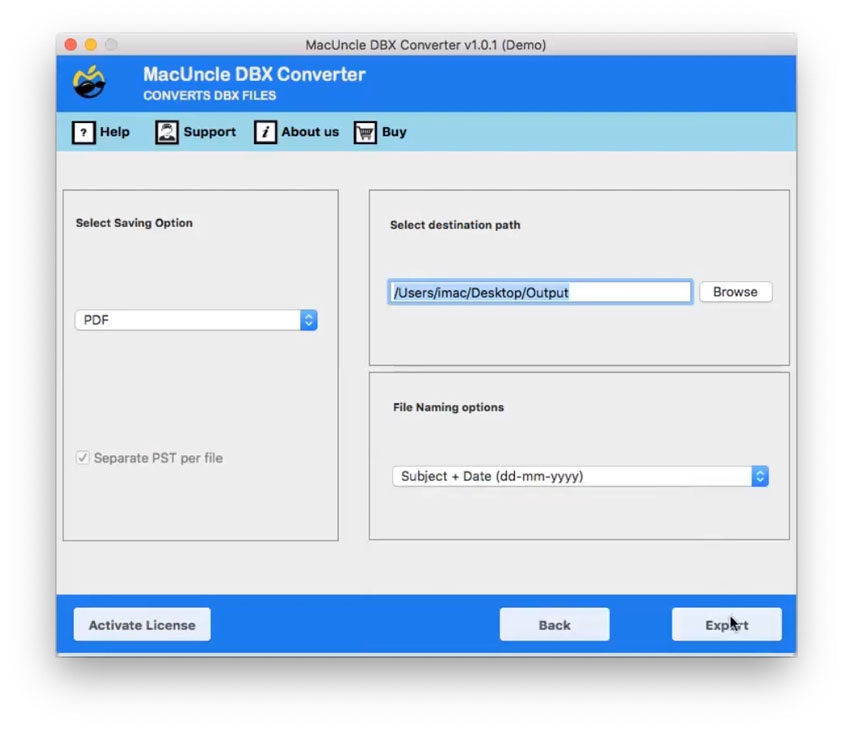 The process to Extract Emails from DBX Files on Mac OS