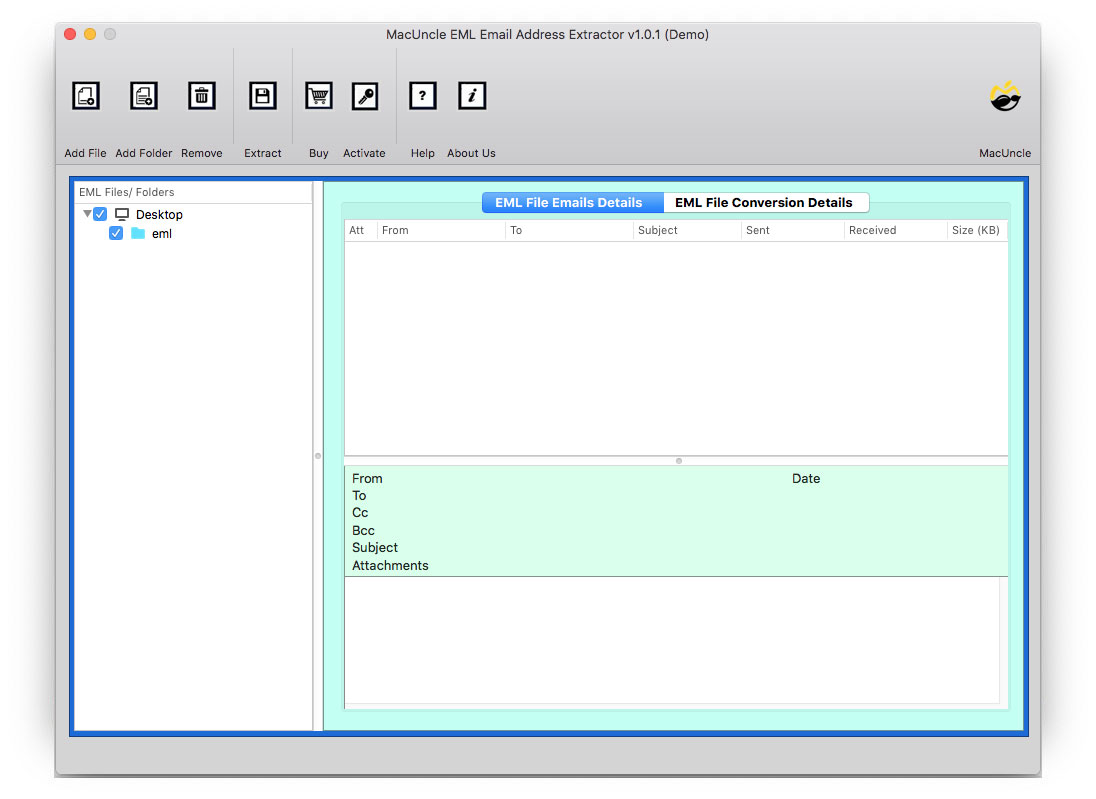 Add MBOX file to the software panel