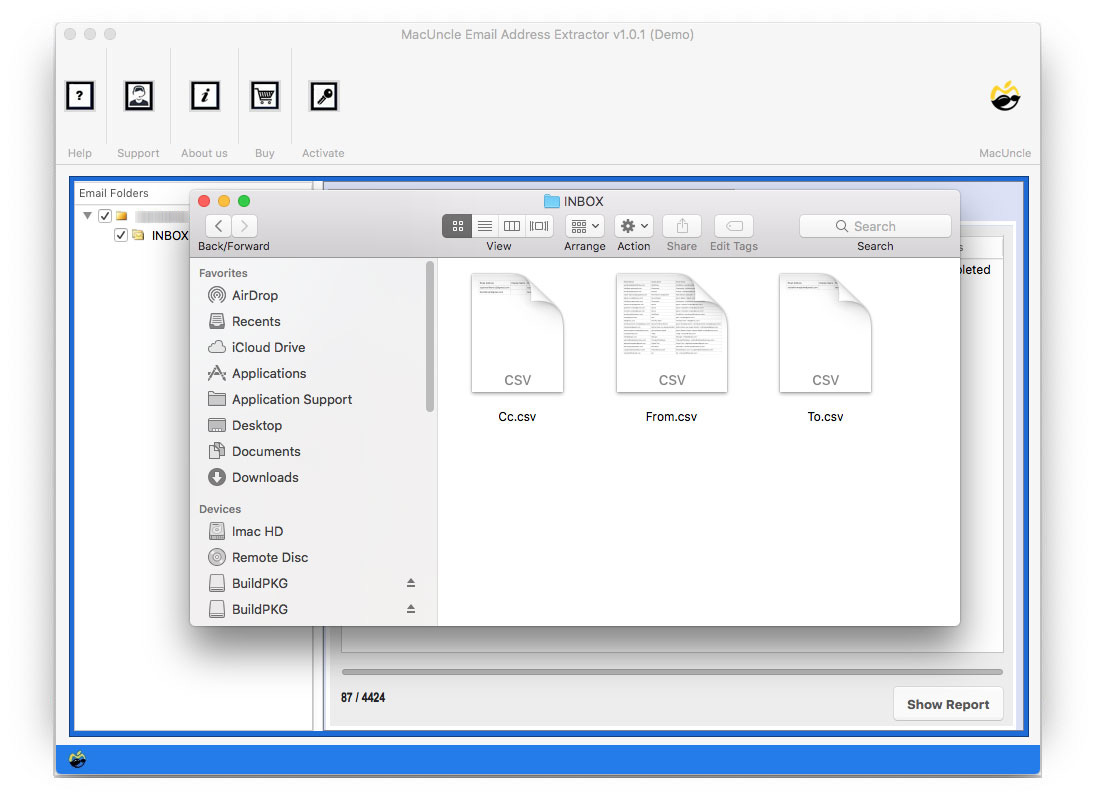 Extract Apple Mail Email Addresses in CSV format