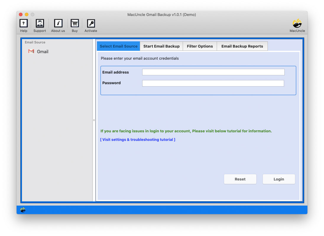 Start the MacUncle to Export Gmail Contacts to CSV format 