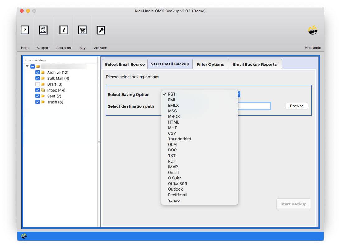 choose Outlook for GMX to Outlook Migration