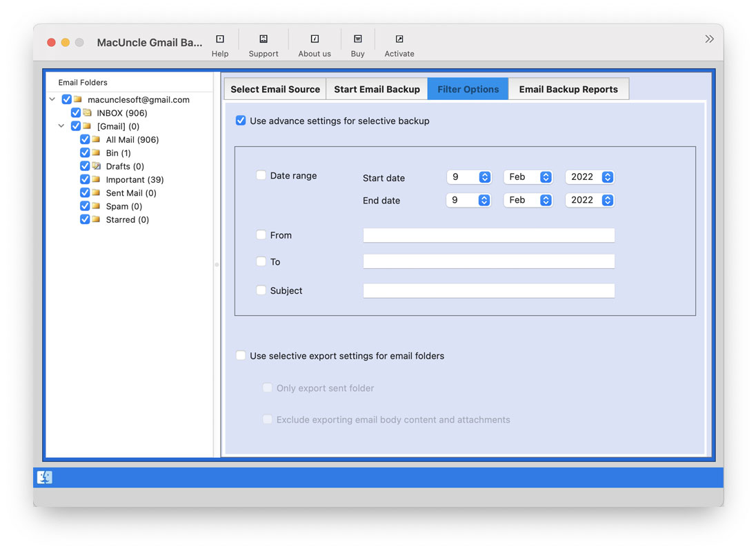 Set filter for selective Google Vault to Office 365migration