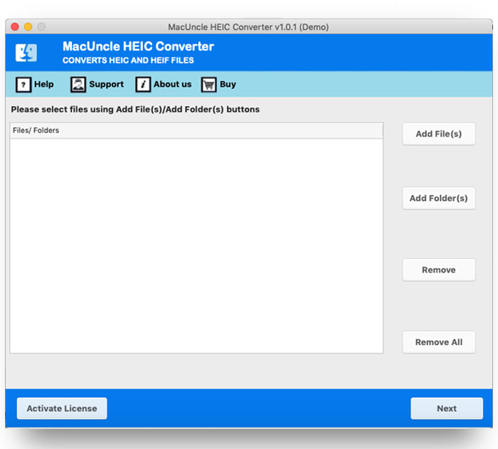 start HEIC converter