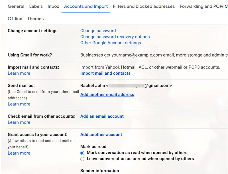 manually forward emails from Hotmail to Gmail