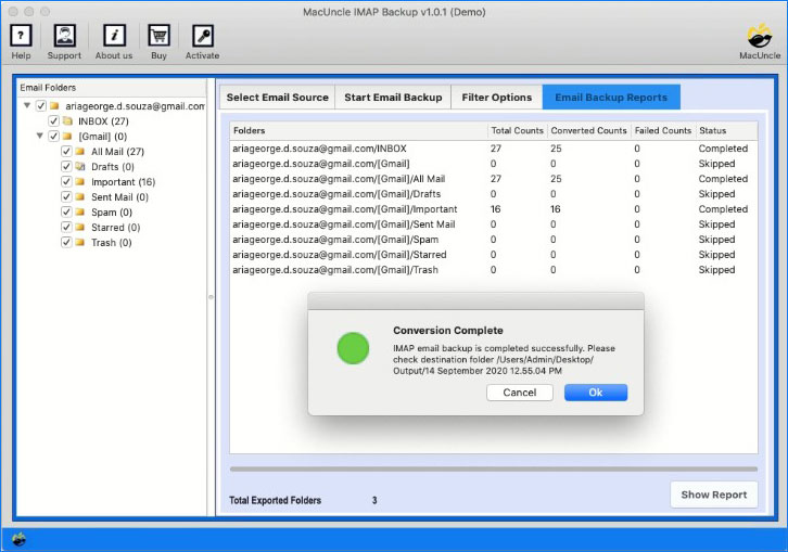 live imap to imap migration