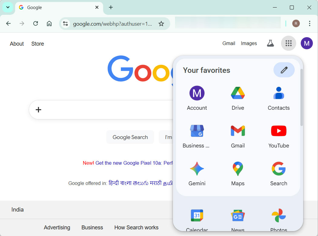 go to google contacts