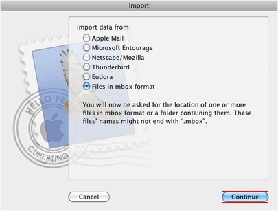 Click Files in MBOX Format