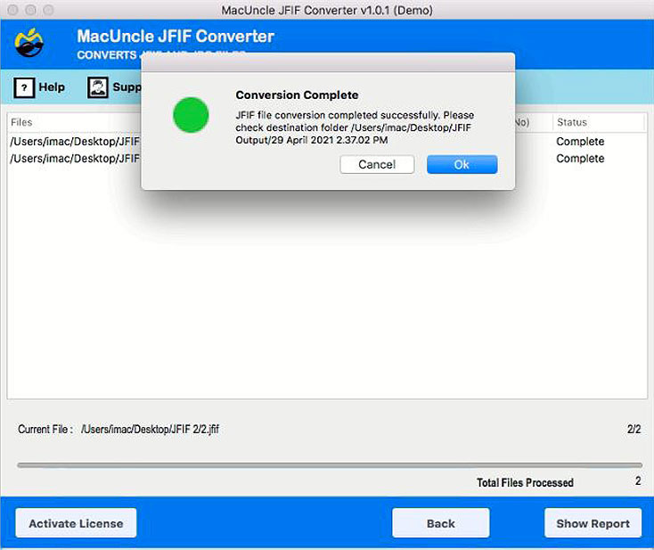 JFIF to JPG Conversion Completes