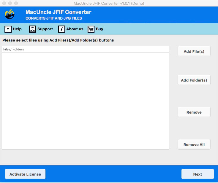 Use the MacUncle application to convert multiple jfif to pdf