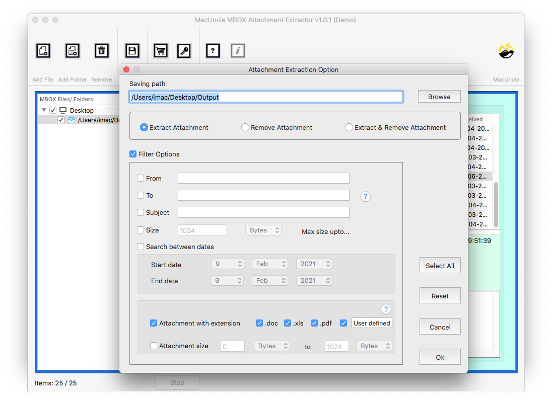 Extract Attachments from MBXO file and Save to Desired Location