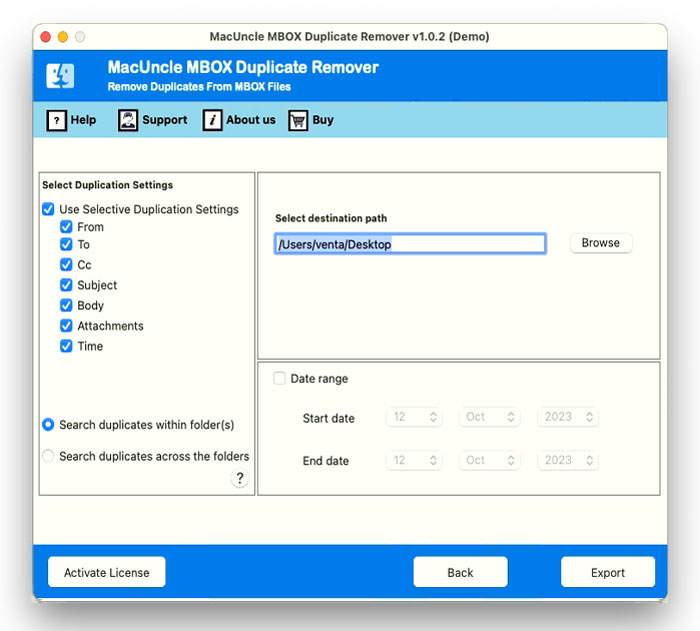 set up selective duplication setting if required