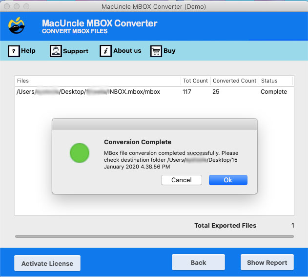 MBOX to Doc Conversion completes