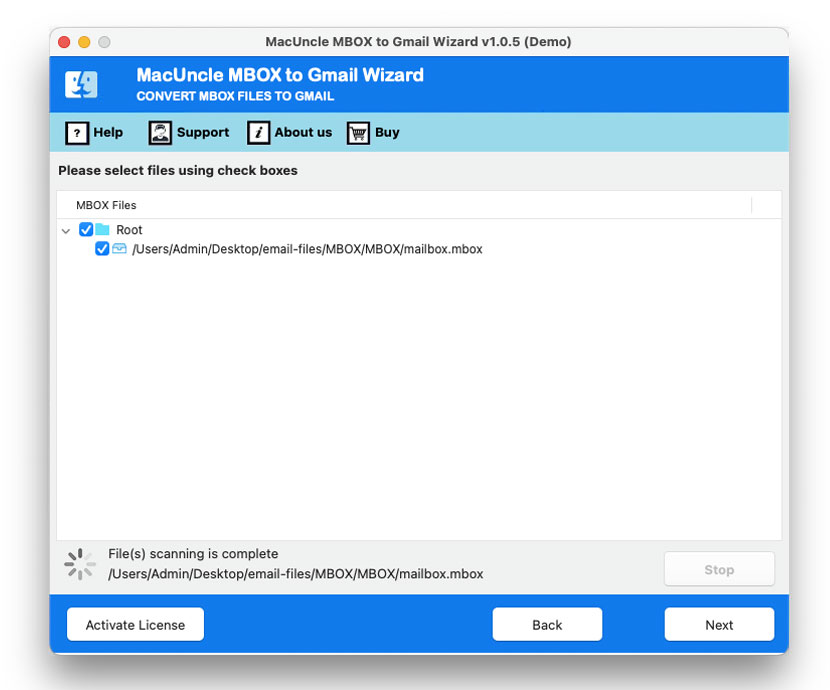 choose desired files