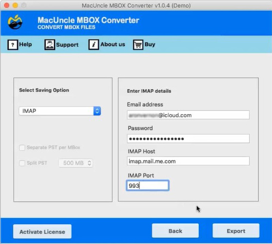 choose IMAP from the options