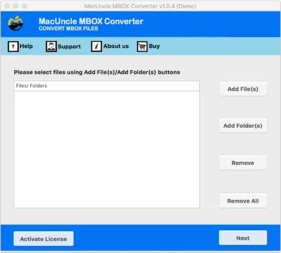 Import MBOX to iCloud using the MacUncle tool