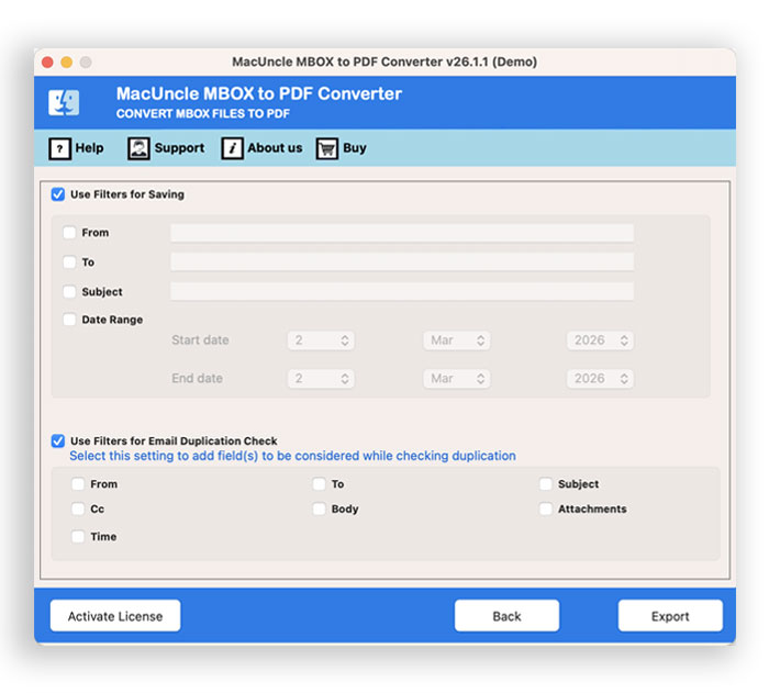 export mbox to pdf