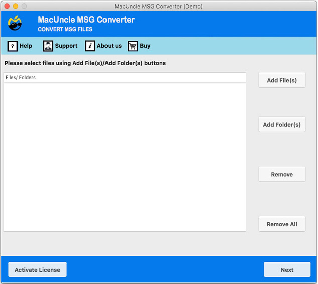 Start EML Converter for Mac