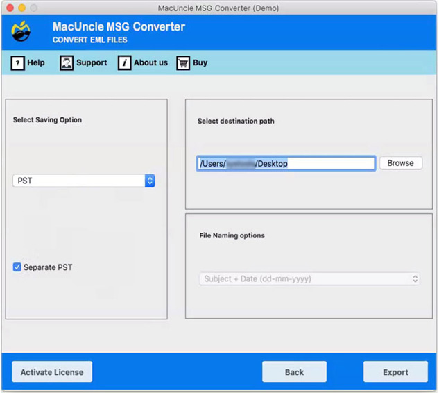 file naming & destination path