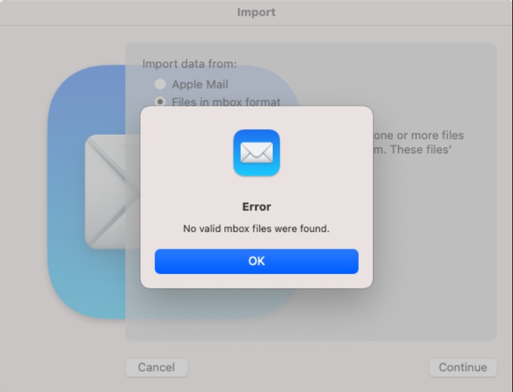 fix no valid mbox files were found