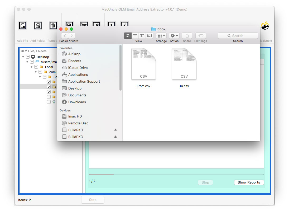 Get the result in CSV format