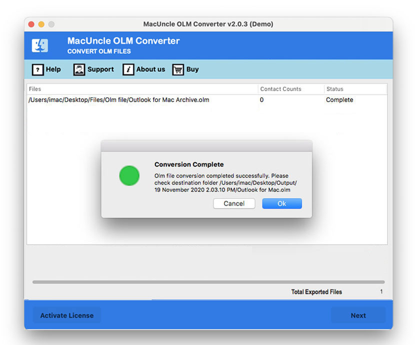 Export Contacts to CSV format