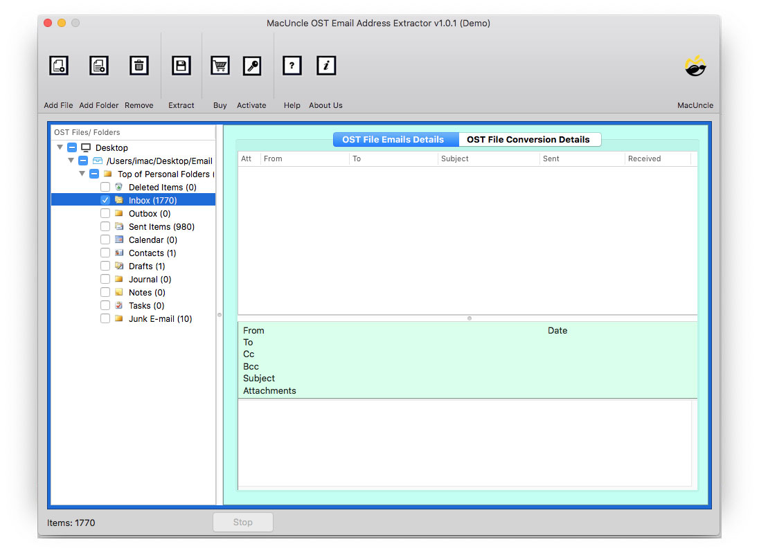 Add OST file to the software panel