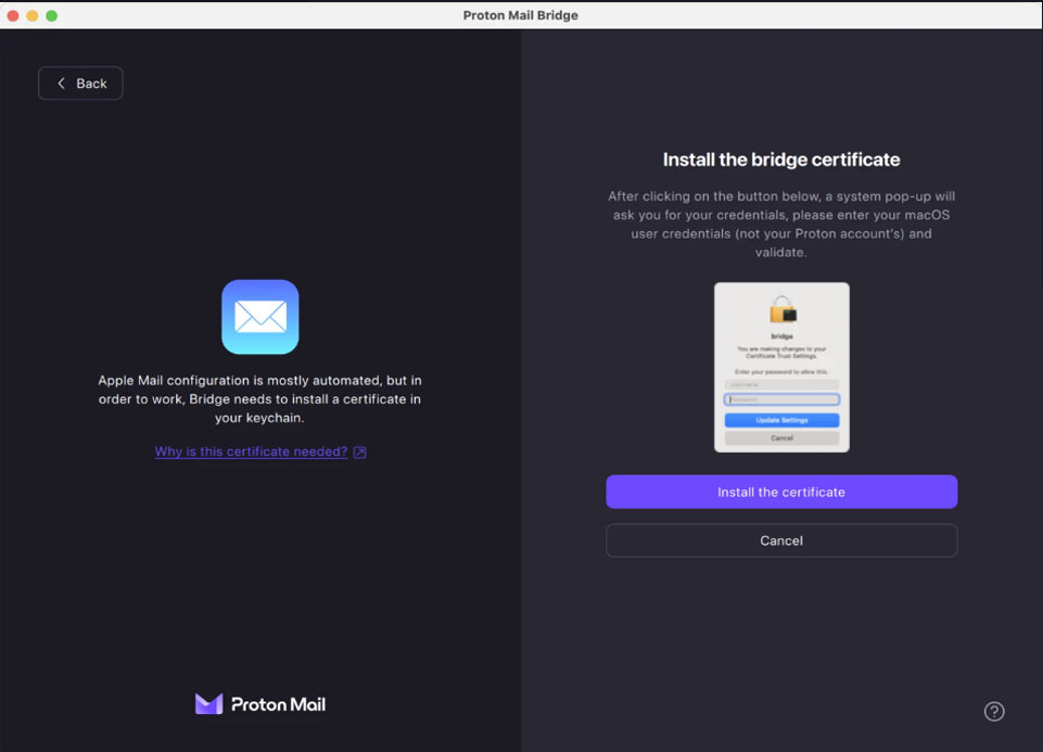 install certificate