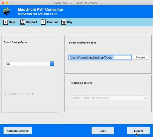 Import PST Calendar to Office 365 by Choosing ICS format