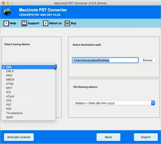 Select IMAP option and transfer the Outook data to Hotmail