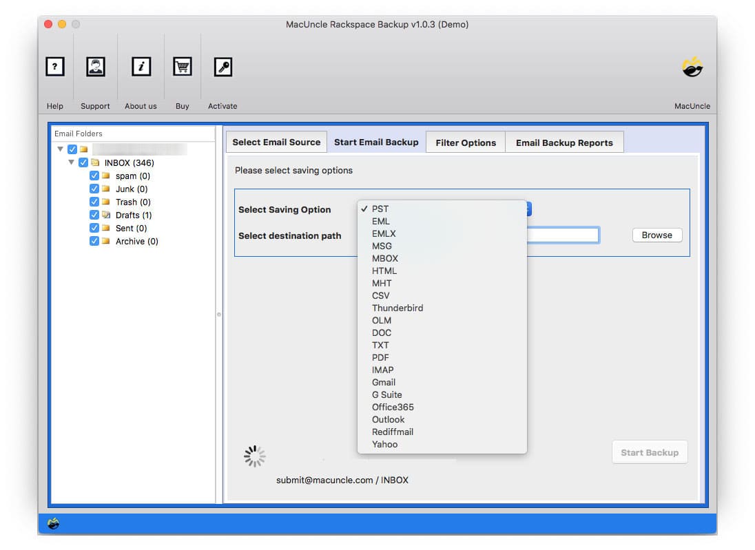 Choose IMAP for Rackspace to AWS migration