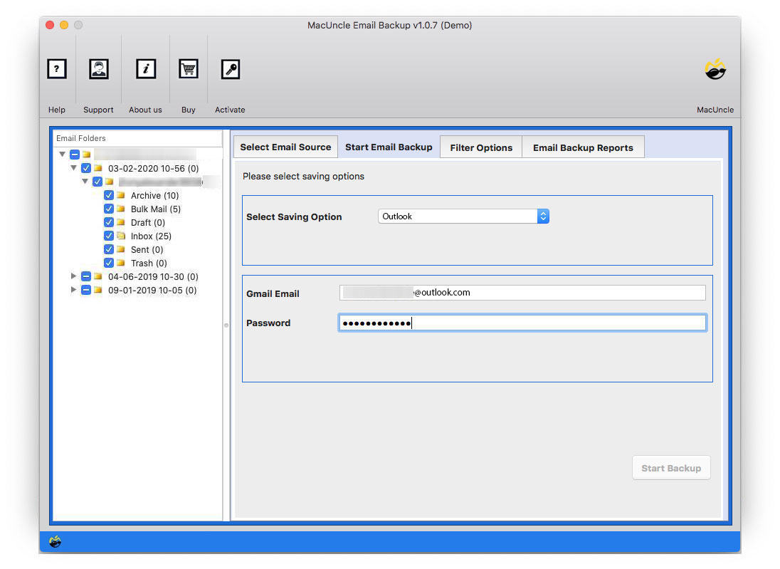 Choose Outlook to migration SquirrelMail to Outlook