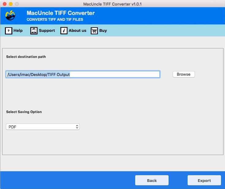 Choose PDF format