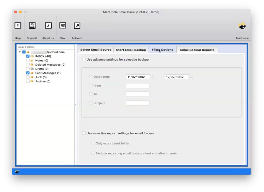 setup filter options