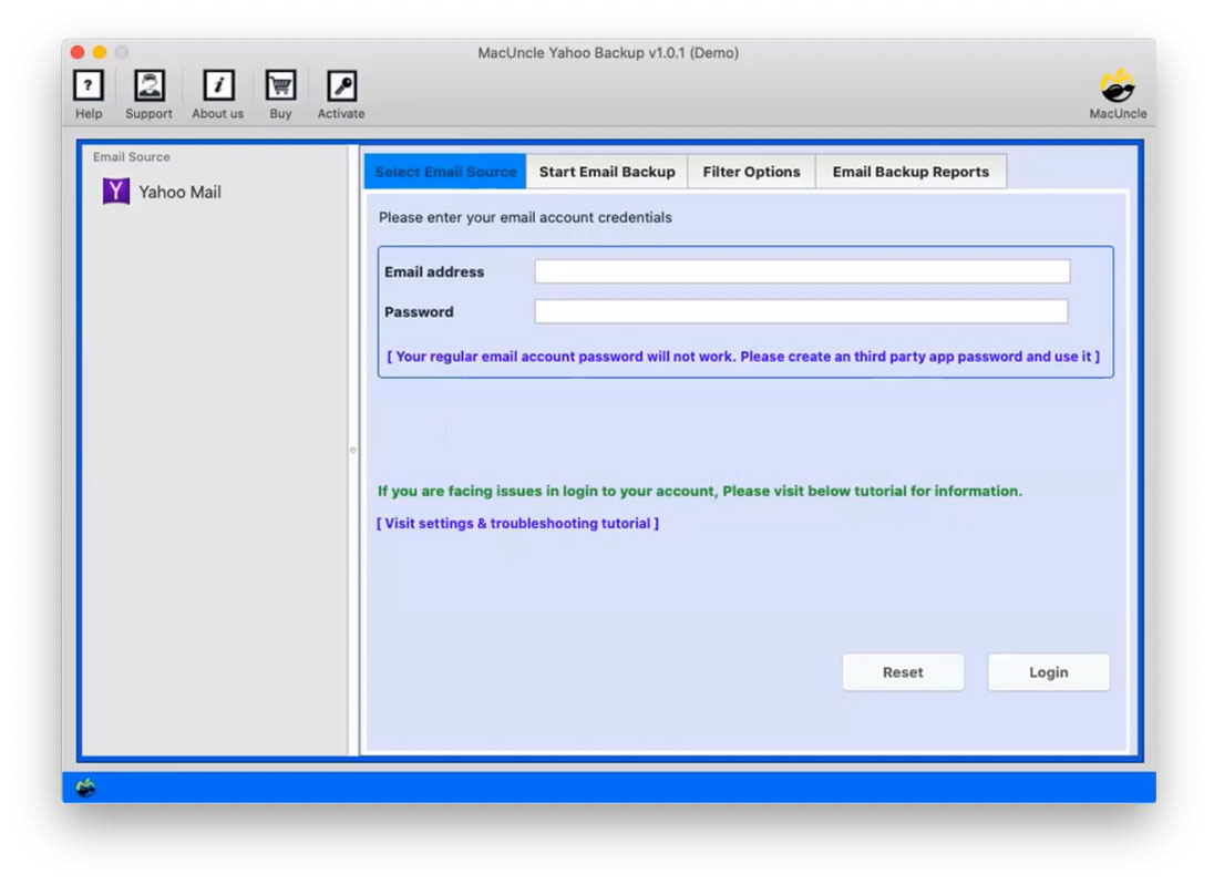 Start the Tool to Transfer Emails from Yahoo to iCloud