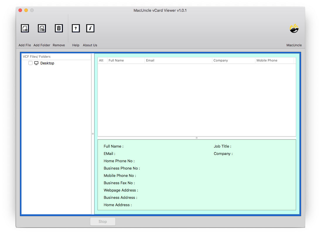 Open VCF Files on Mac using vCard Opener